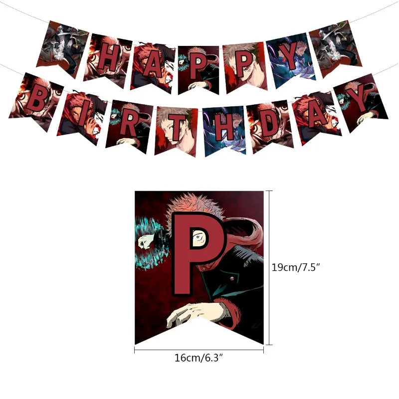 Jujutsu Kaisen Birthday Party Decorations Anime