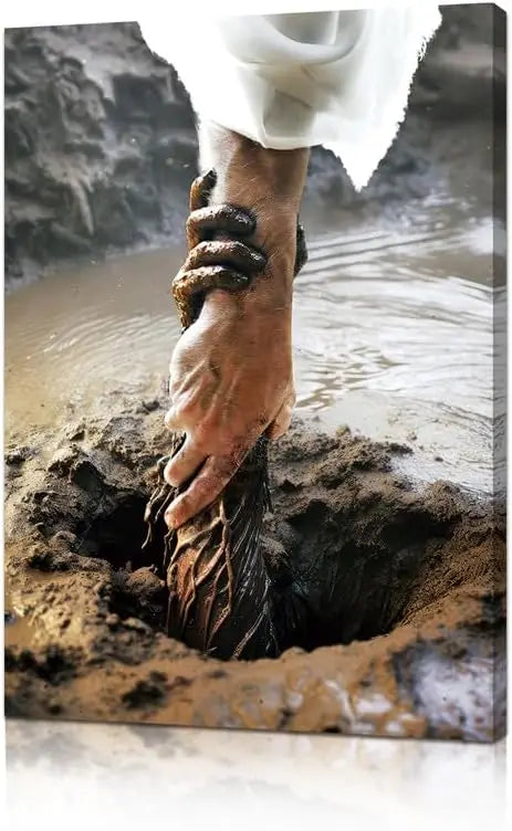 Jesus Saving The Lost Lamb Canvas Wall Art