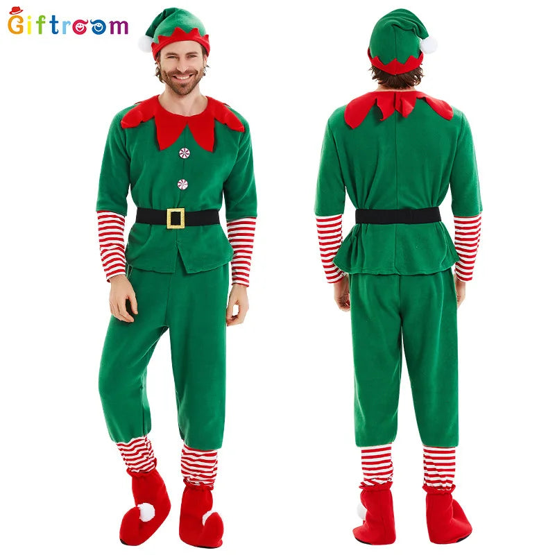 Children and adults Christmas elf costumes