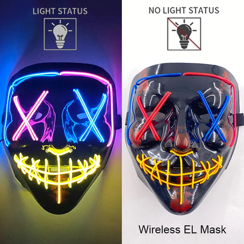 Wireless Neon LED Purge Mask