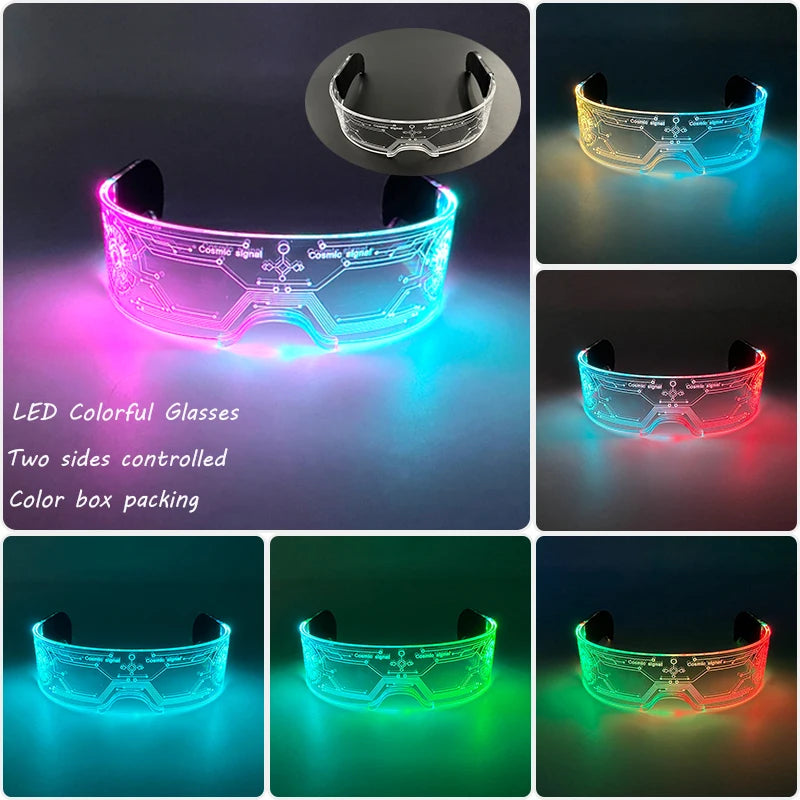Futurist Cyberpunk Glasses LED Light