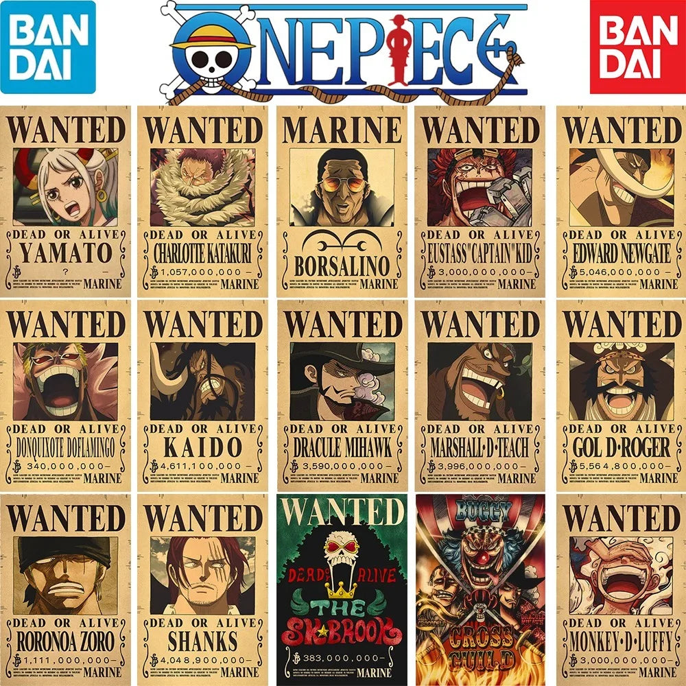 One Piece Anime Bounty Wanted Posters