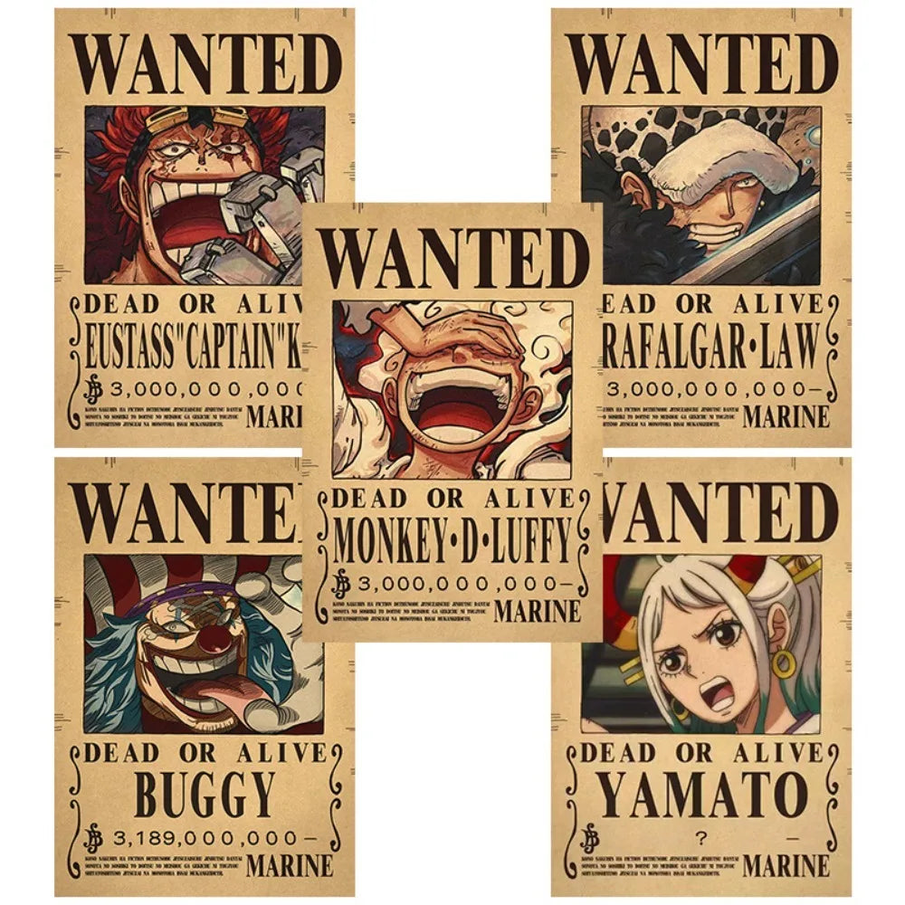 One Piece Anime Bounty Wanted Posters