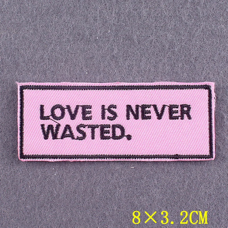 Embroidery Patch Positive Slogan