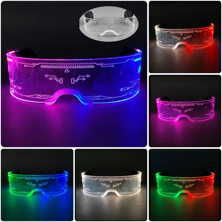 Futurist Cyberpunk Glasses LED Light