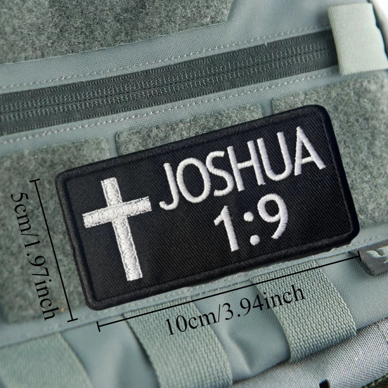 Joshua 1:9 Bible Verse Embroidered Patch