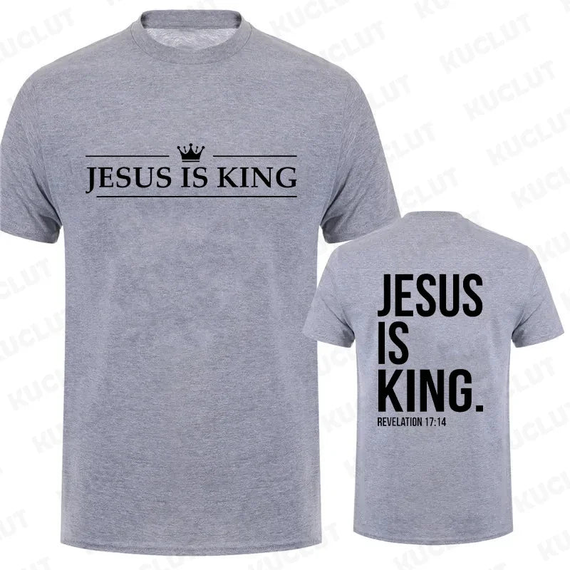 T Shirt Tees for Men Jesus Is King