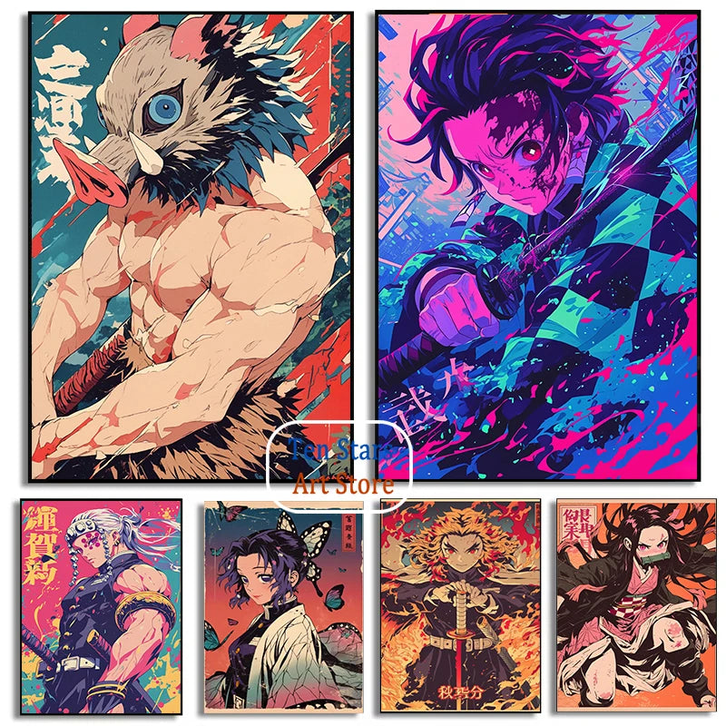 Demon Slayer Poster/Wall Pictures Home Room Decor