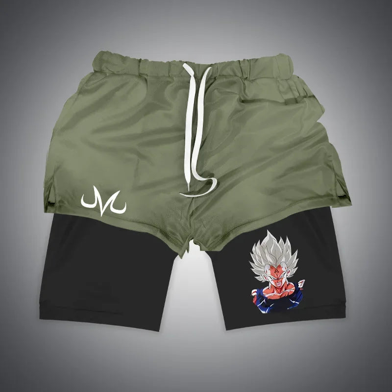 Anime Gym Shorts 2 in 1 Breathable