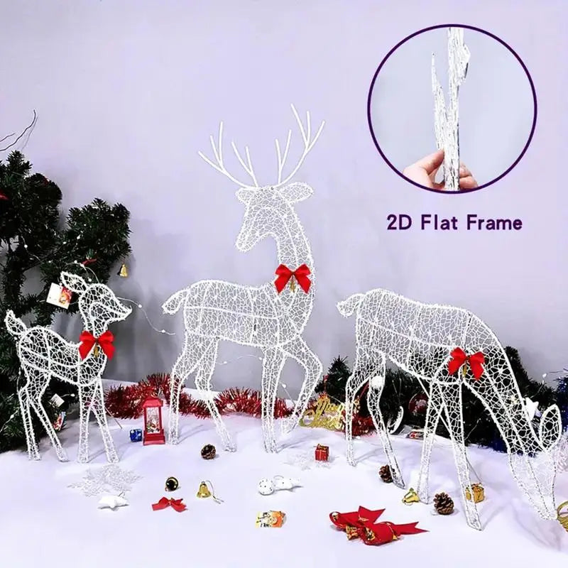 LED Light Iron Art Elk Deer