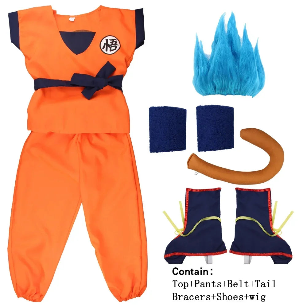 Kids Anime Son Goku Cosplay Costumes