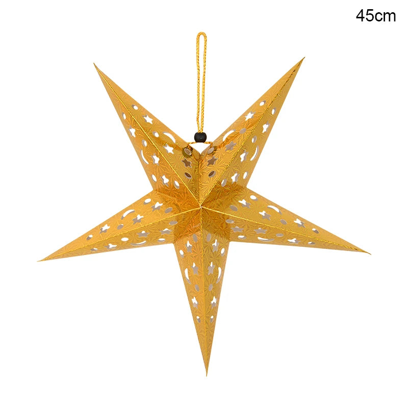 30/45/60cm Hollow Out Star Hanging Pendant Led Light