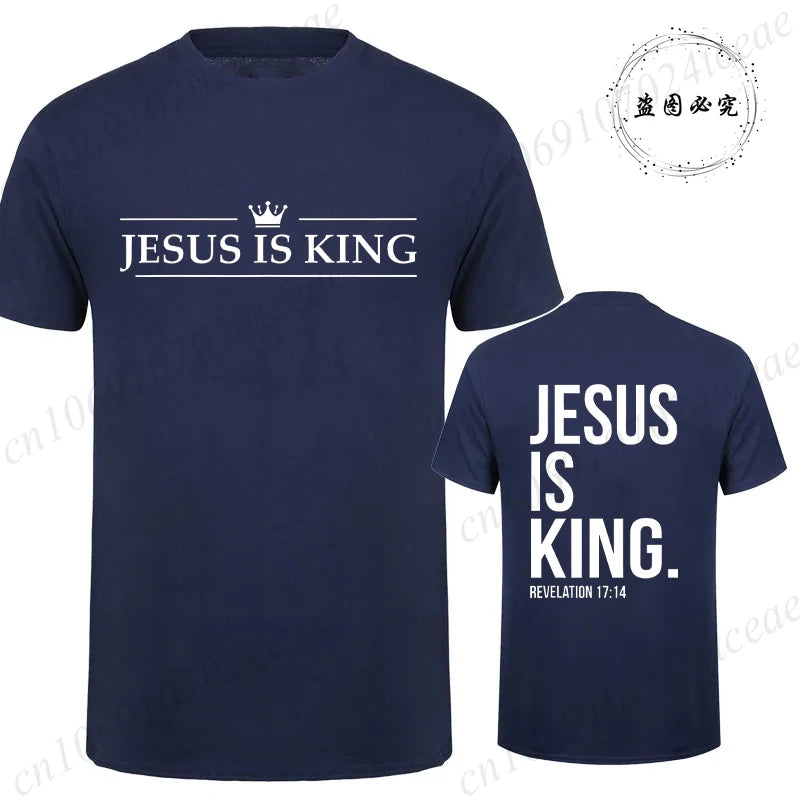 T Shirt Tees for Men Jesus Is King