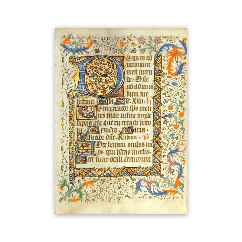 Colorful Illustrations of Vintage Illuminated Manuscripts r