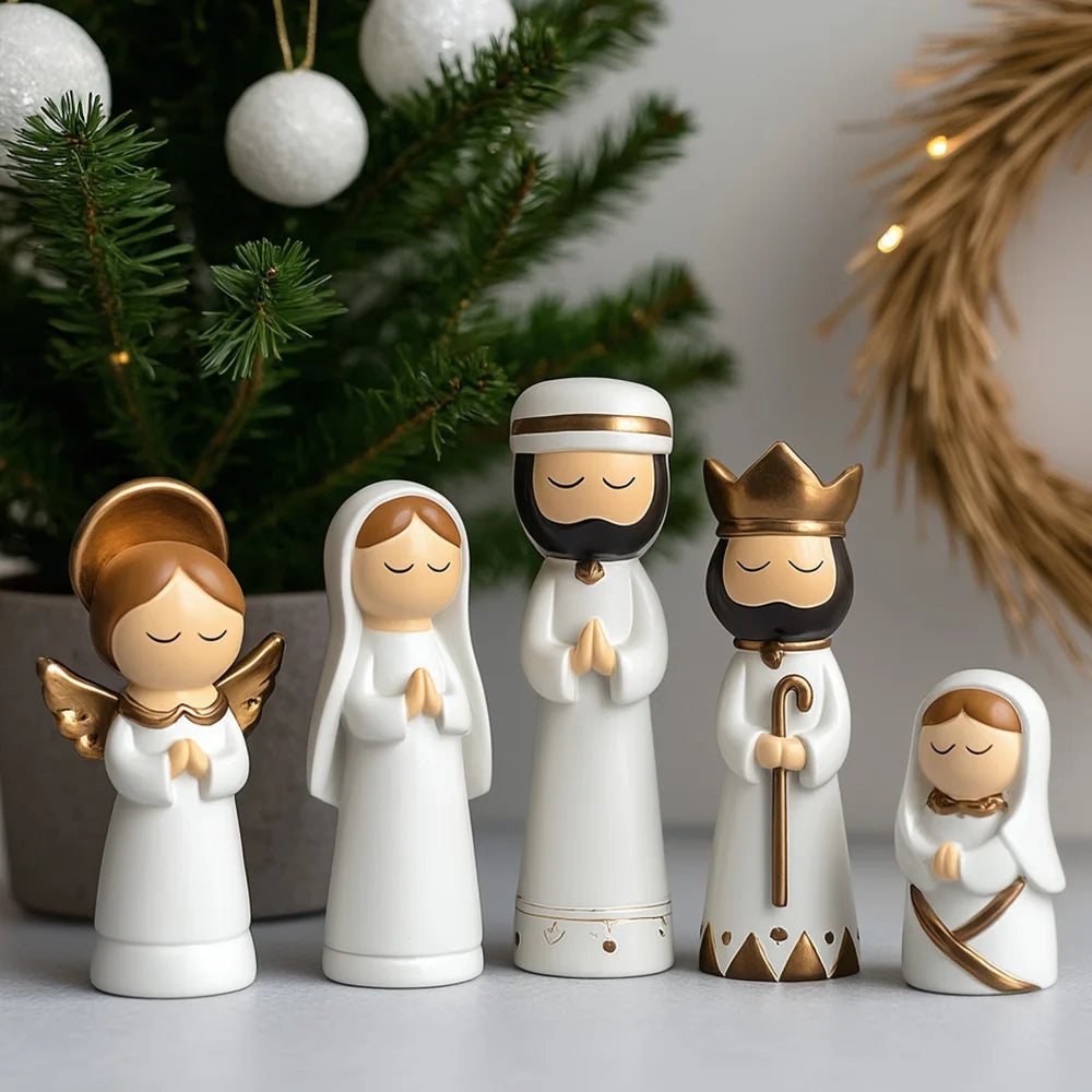 Small Nativity Set Resin
