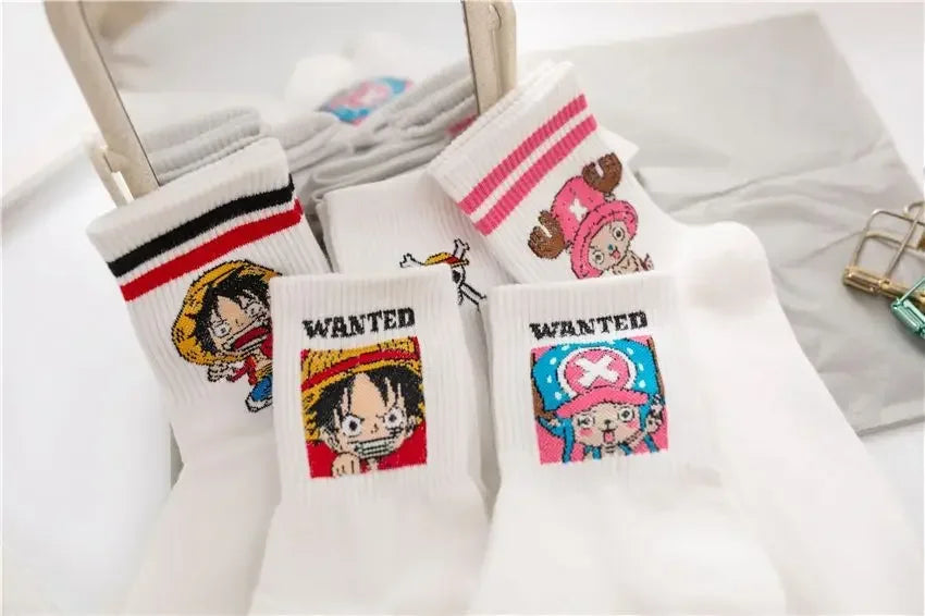 5Pair Anime One Piece Socks