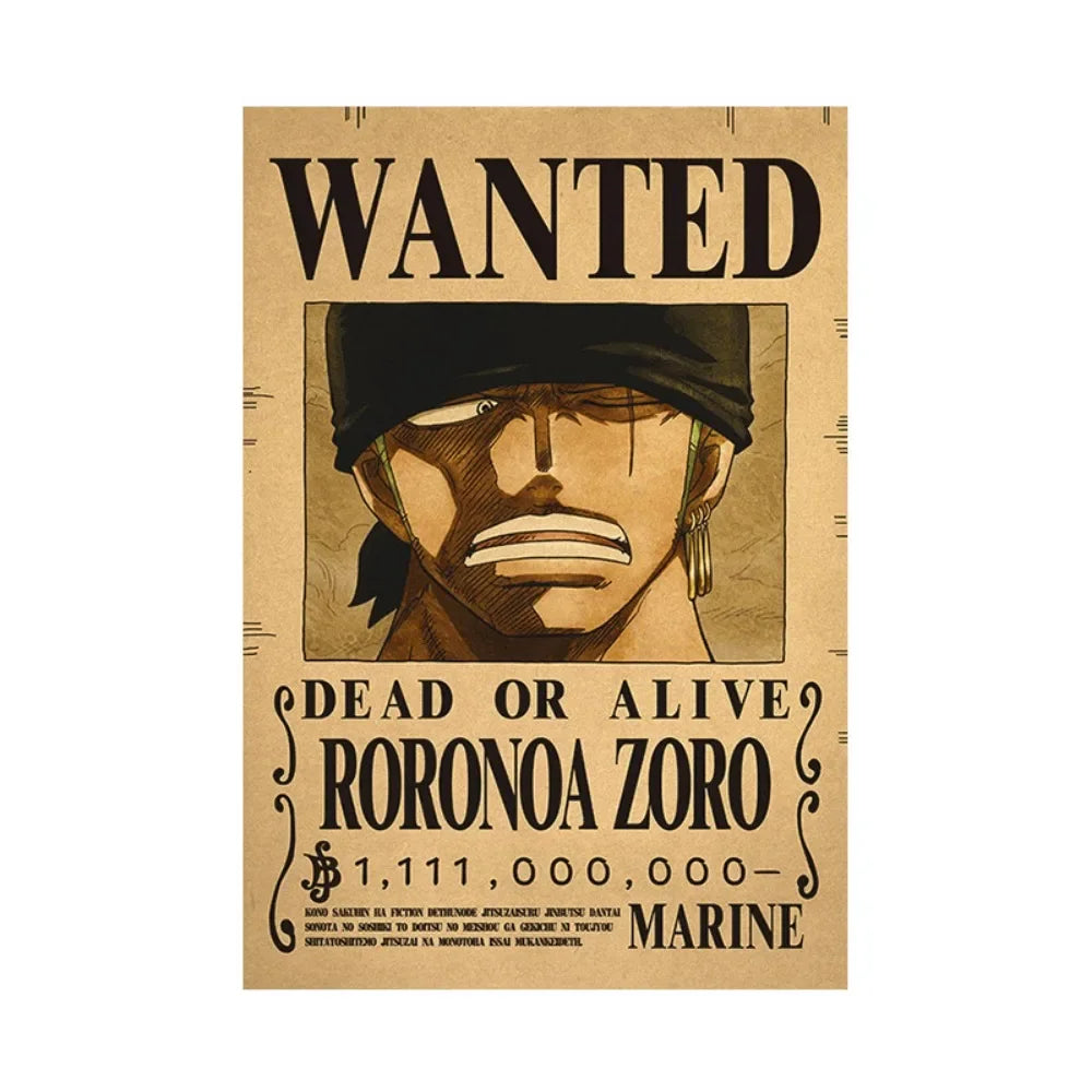 One Piece Anime Bounty Wanted Posters
