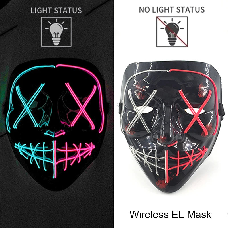 Wireless Neon LED Purge Mask