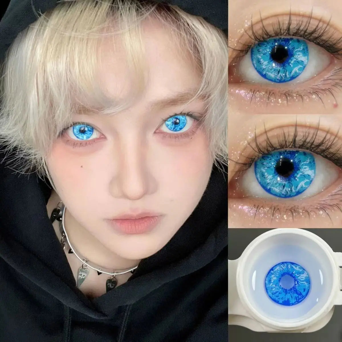 Lens 1pair Satoru Gojo Cosplay Blue Color