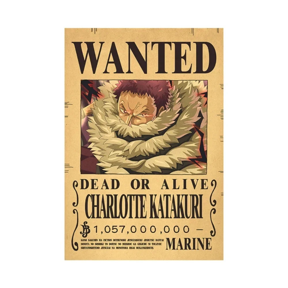 One Piece Anime Bounty Wanted Posters
