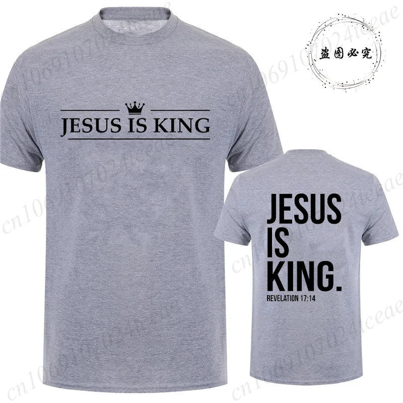 T Shirt Tees for Men Jesus Is King
