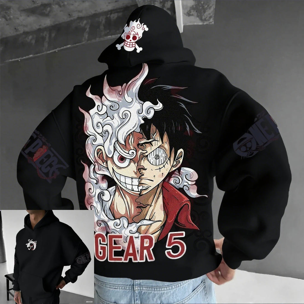 Anime Hoodie One Piece Luffy Gear 5 Nika 🫨❤️