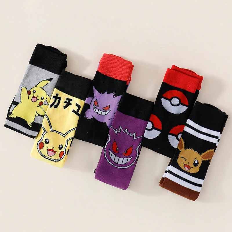 6 Pairs Random Pokemon Socks