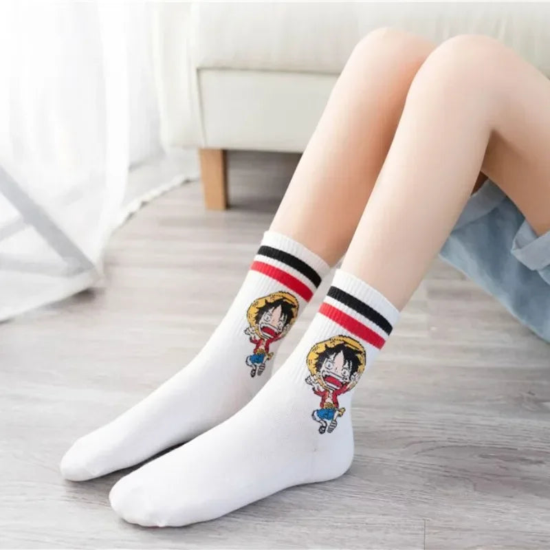 5Pair Anime One Piece Socks