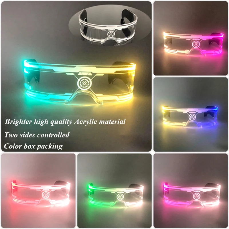 Futurist Cyberpunk Glasses LED Light
