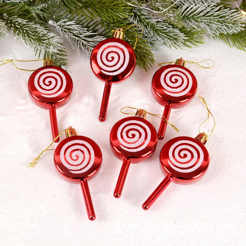 Christmas Lollipop Candy Cane Pendant