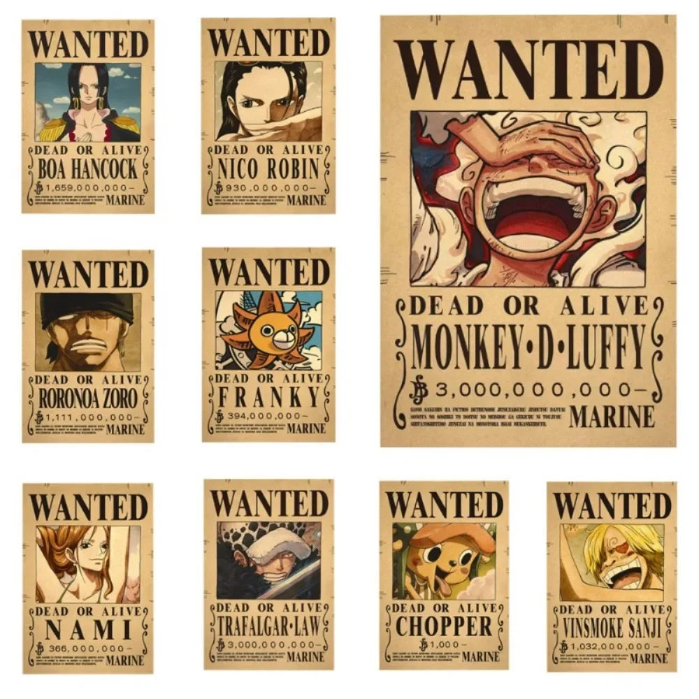 One Piece Anime Bounty Wanted Posters
