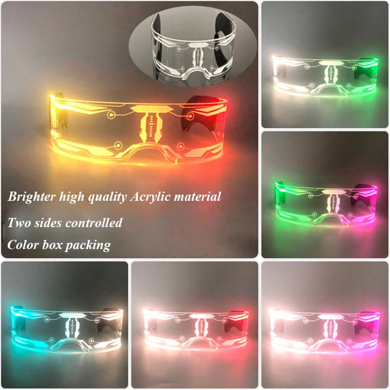 Futurist Cyberpunk Glasses LED Light