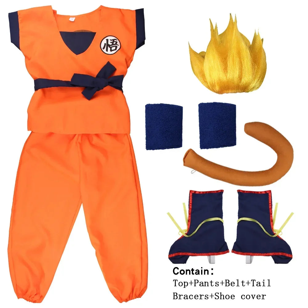Kids Anime Son Goku Cosplay Costumes