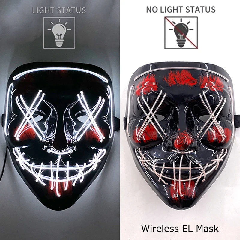 Wireless Neon LED Purge Mask