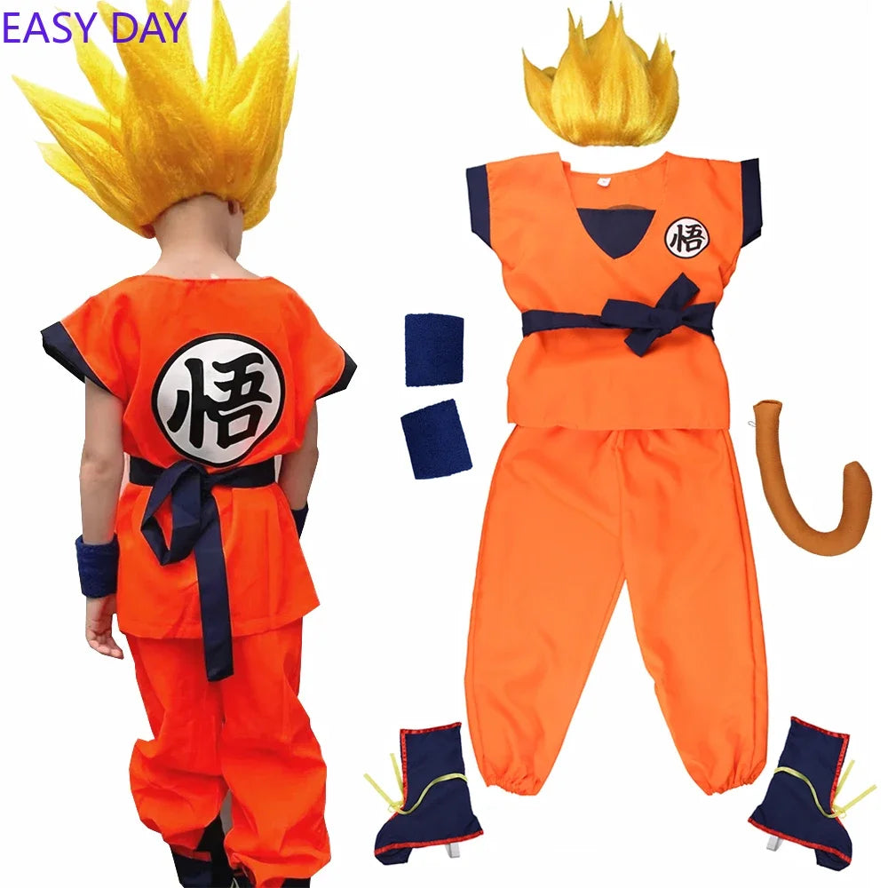Kids Anime Son Goku Cosplay Costumes