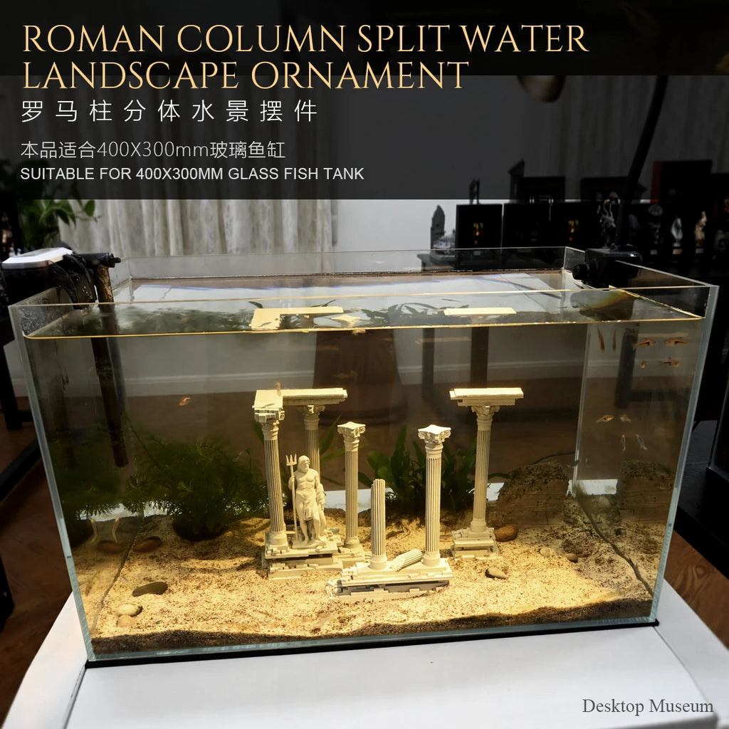 Fish Tank Water Landscape Roman Column
