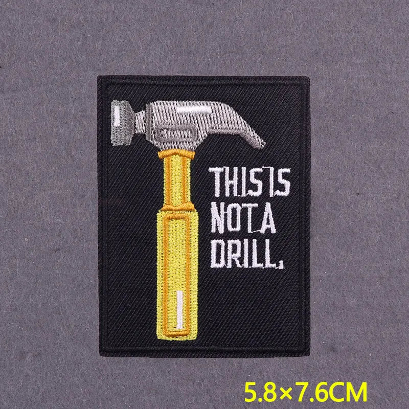 Embroidery Patch Positive Slogan