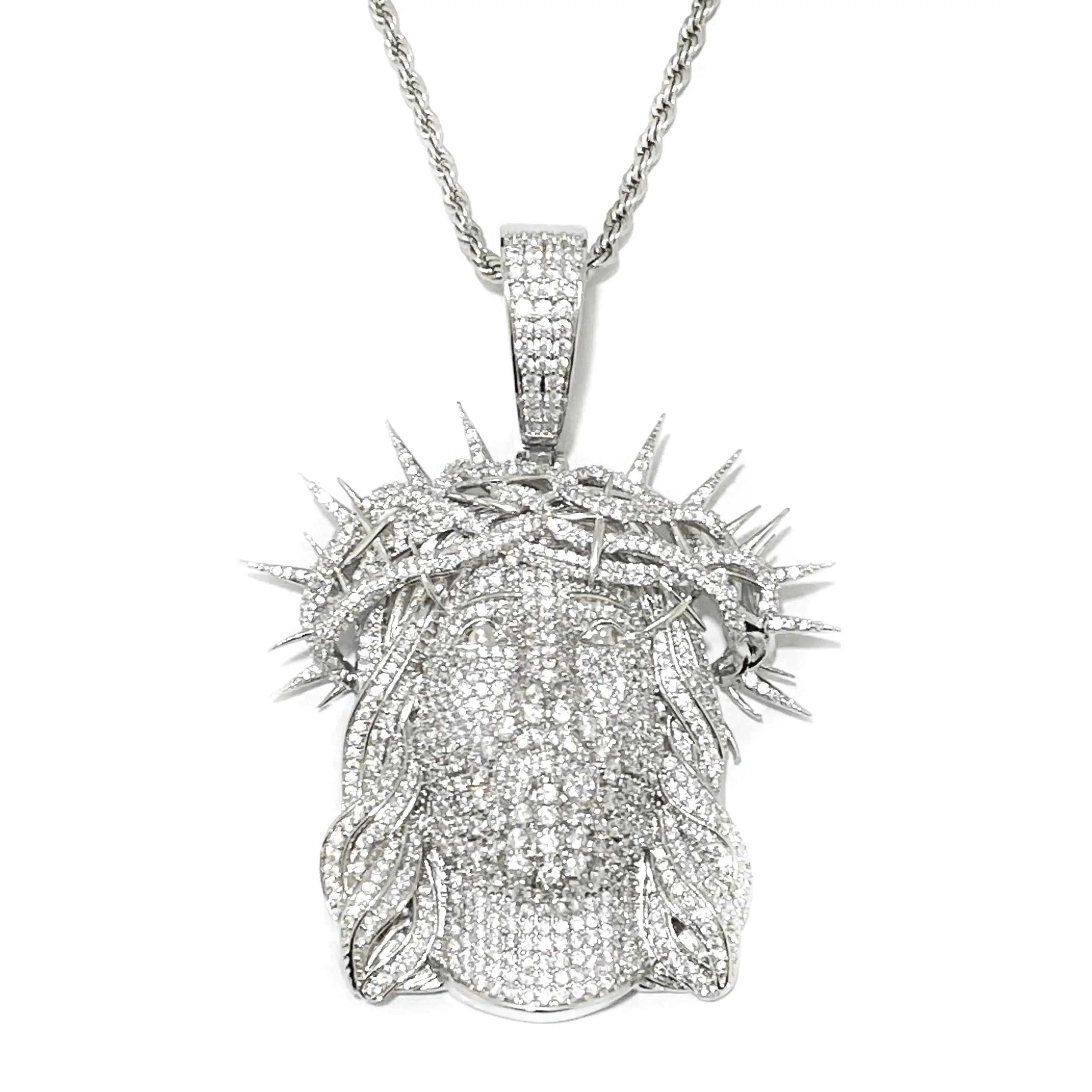 Aokaishen Iced Out Jesus Necklace