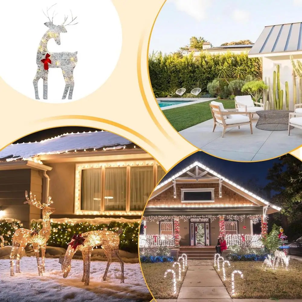 LED Light Iron Art Elk Deer