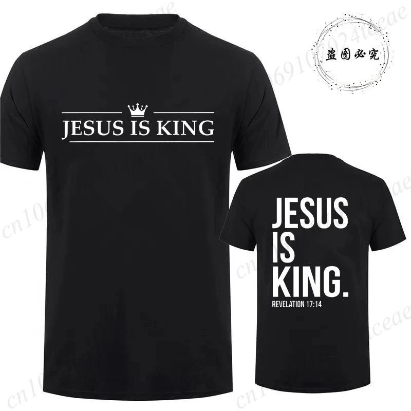 T Shirt Tees for Men Jesus Is King