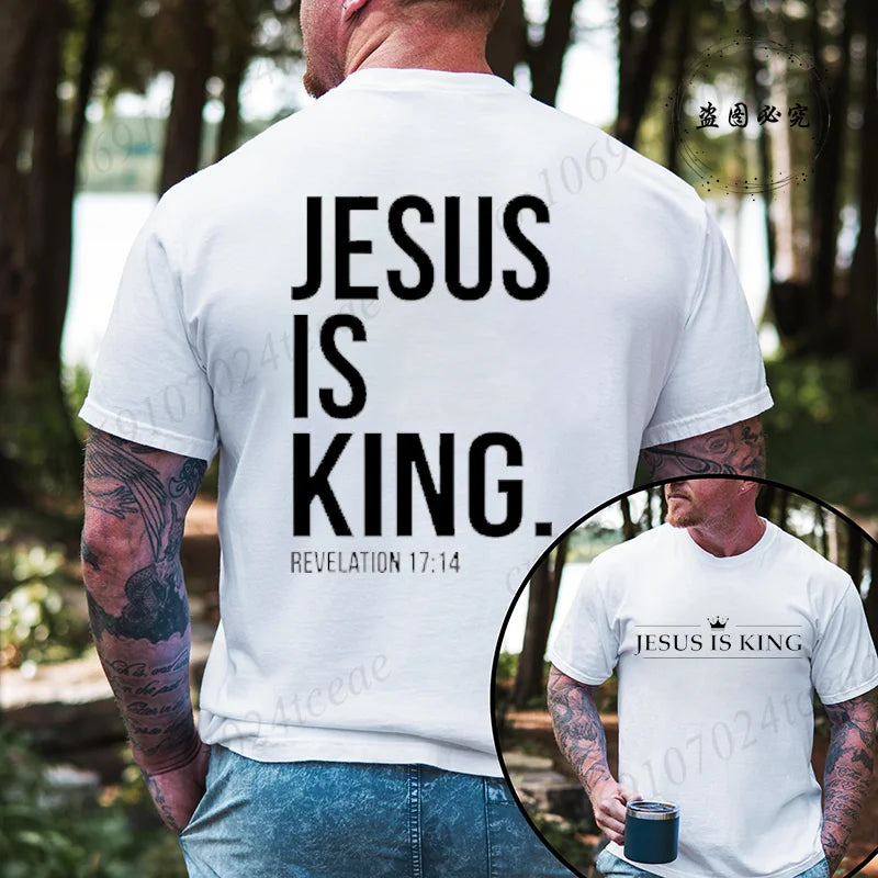 T Shirt Tees for Men Jesus Is King