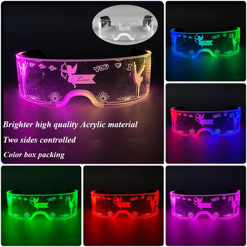Futurist Cyberpunk Glasses LED Light