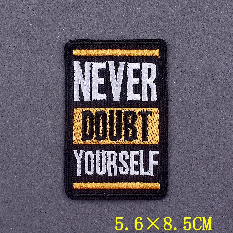 Embroidery Patch Positive Slogan