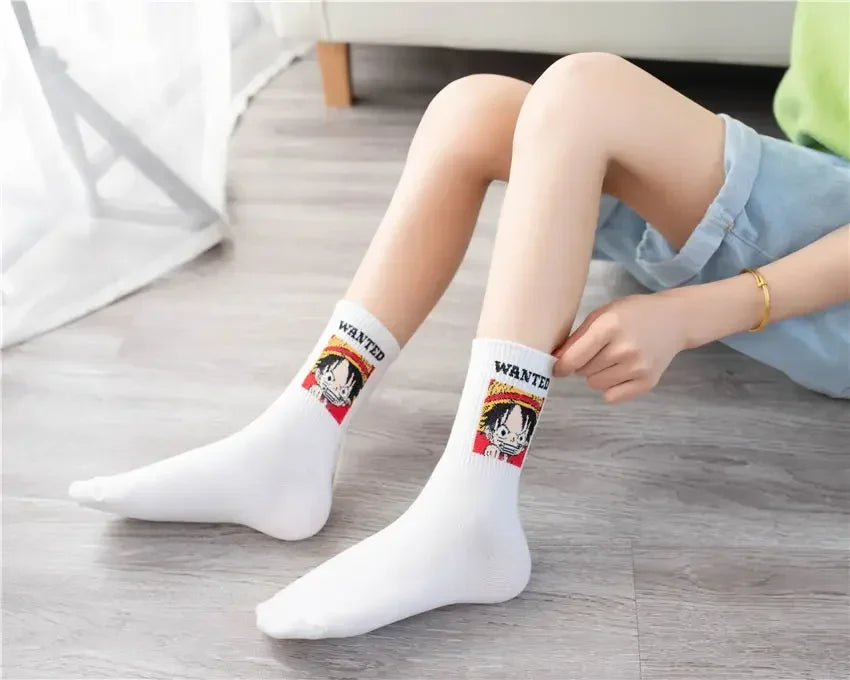 5Pair Anime One Piece Socks