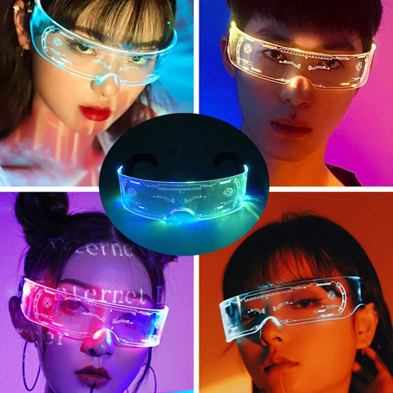 Futurist Cyberpunk Glasses LED Light