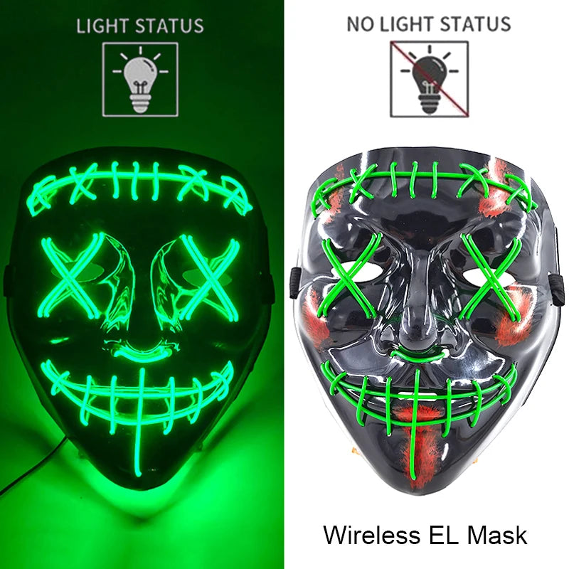 Wireless Neon LED Purge Mask