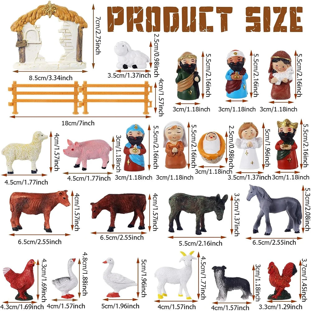 Small Nativity Set Resin