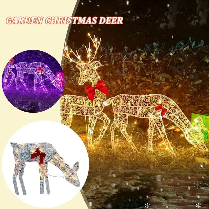 LED Light Iron Art Elk Deer