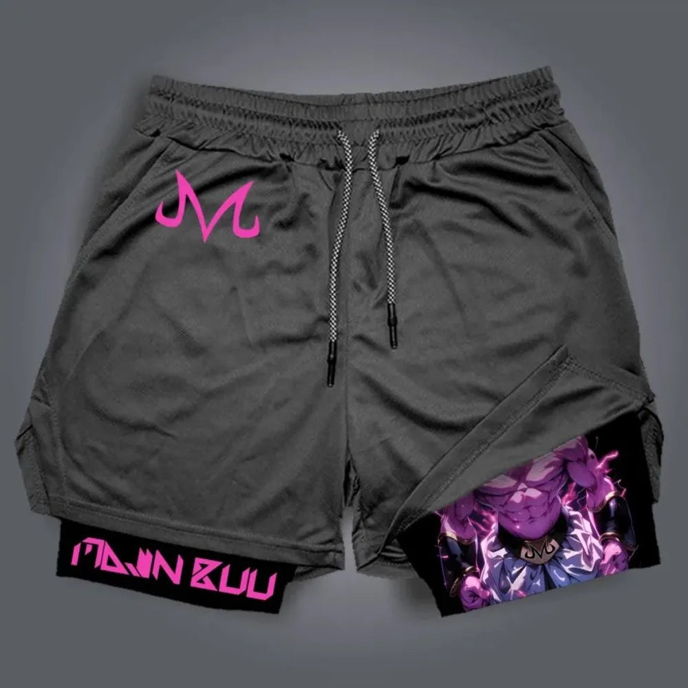 Dragon Ball Men's Double Layer 2-in-1 Shorts