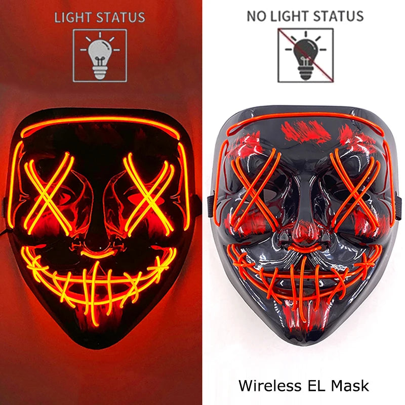 Wireless Neon LED Purge Mask
